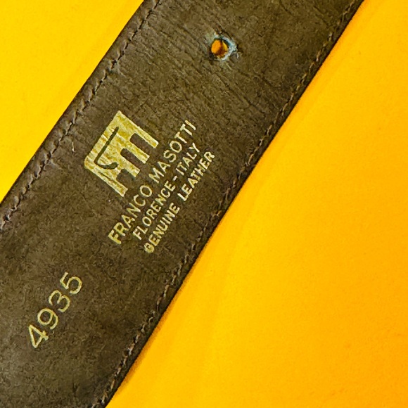 Franco Masotti Brown Leather Belt - Picture 8 of 14